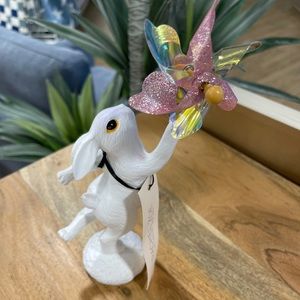 Easter Bunny with Moving Pinwheel Rachel Ashwell Resin Figure NWT
